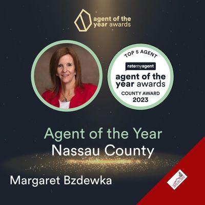 Top 5 Agents in Nassau County for 2023 & 2022 based on client experiences and reviews in the relation to closed transactions.