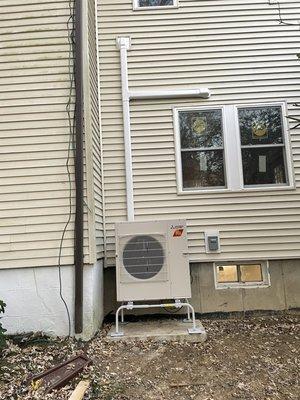 Mitsubishi ductless mini split install