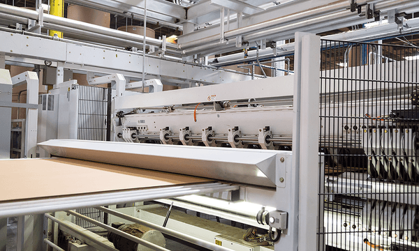 BHS Corrugator * 110 inches wide * Flutes: B, C, BC, E, EB * Pre-print capabilities