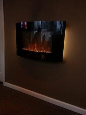 Wall fireplace