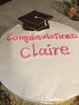 Special graduation ice cream cake