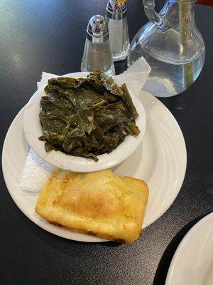 Greens and corn bread