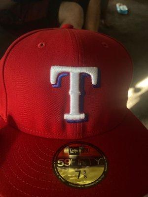 The stitching of the T is coming apart and the front of the hat is all wrinkled bad the quality