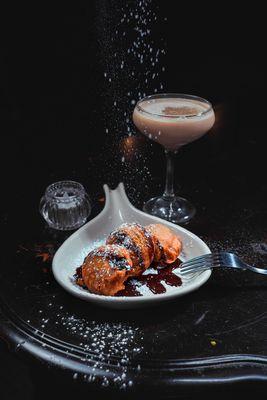 Fried oreos, paired with a chocolate martini