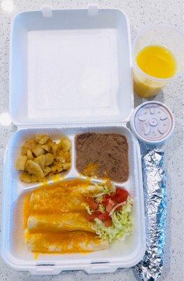 Cheese Enchilada Plate