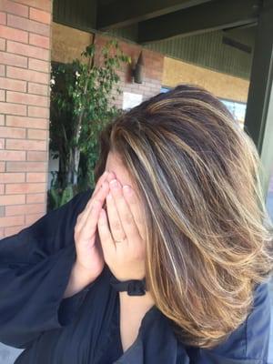 Hair color and style by Mary Hafner at Oolala! Salon Encino