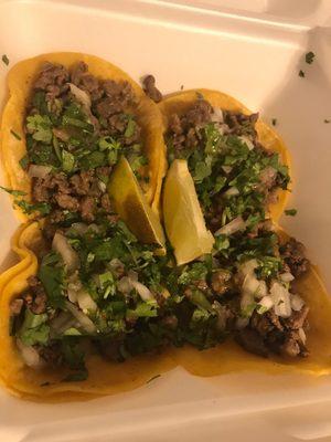 Carne asada street tacos