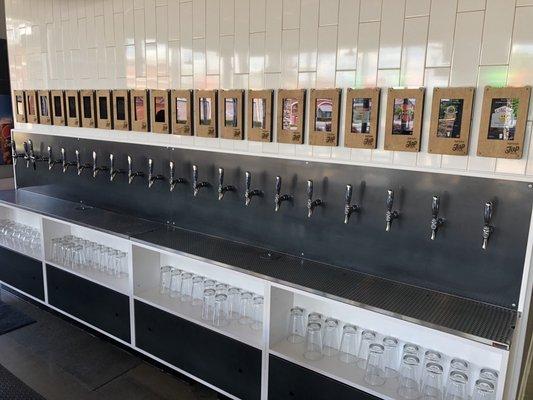 Lots of options for self service beer pouring with a smart card.