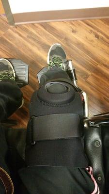 Leg brace for an injured knee