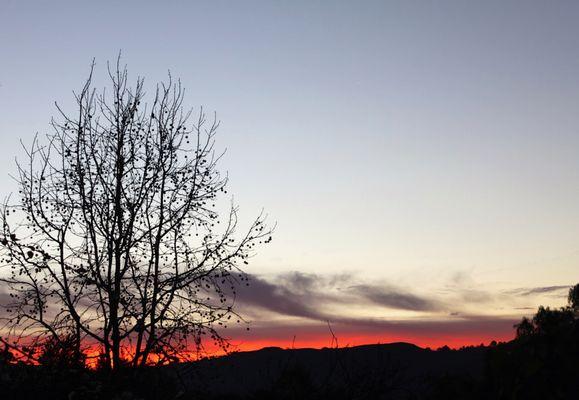 Sunset over the mountains looking into Wildwood