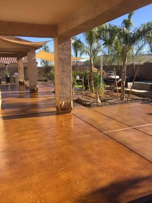 Stained Patio Decking and Sitting Area