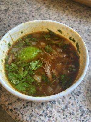 11/16/23 (thu): Shredded Beef Birria Ramen - Top View