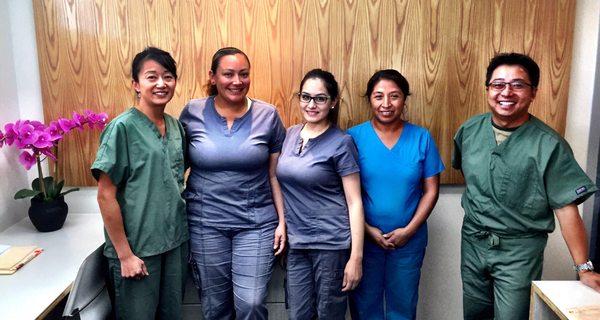 The staff: De Wilma Yee, Wendy, Fabiola, Belem, Dr. Lelend Yee