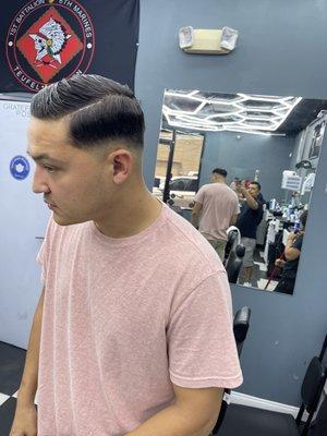 Low Skin fade photo from left.