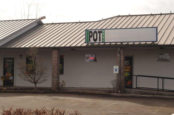 The front of our store, Supposedly an old urgent care  facility. Some say the building is haunted, come find out for yourself.