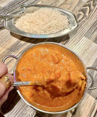 BUTTER CHICKEN , very good w/ Rice or Naan