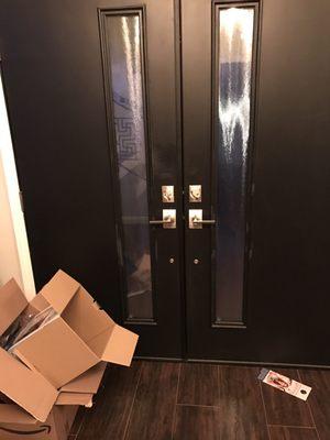 Doors were scratched upon delivery - then they provided the wrong color touch up paint! TM Cobb refuses to now respond!!!