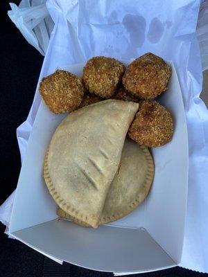 Yummy boudin balls and mouth watering natchitoches pies!