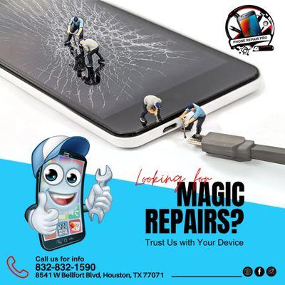 Phone Repair Pro (5 STARS ON GOOGLE)
WE DO ALL REPAIRS

Visit us Today
Location: 8541 West Bellfort Blvd, Suite A, Houston, TX 77071