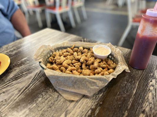 Oh these things are so good... fried crawfish tails