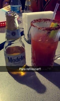 Great Micheladas best in the Valley!