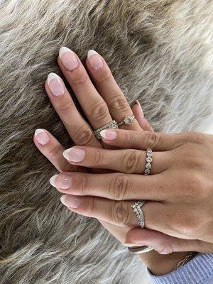 Classic French dip manicure