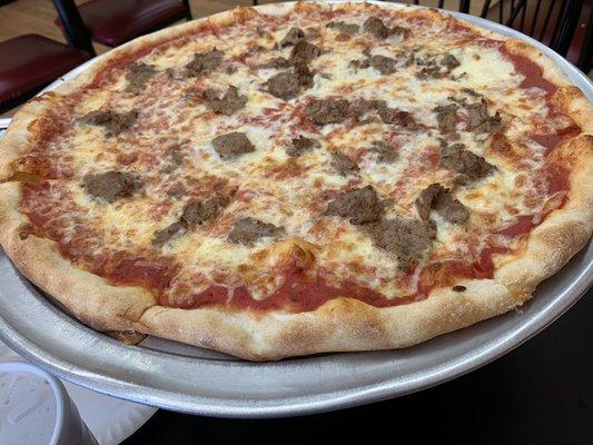 Beef steak pizza