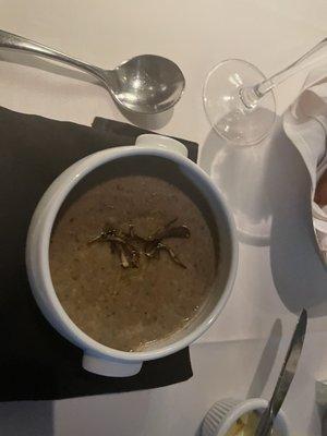 If you don't get anything else, GET THIS! It is the mushroom truffle soup and it is AMAZING! We got it four times!