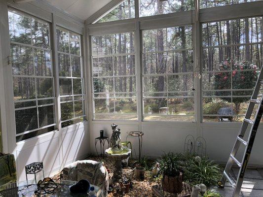 AFTER: Sunroom Vinyl Windows