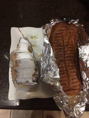 Cannoli and Cubano Sandwich