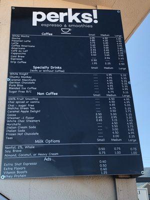 Menu board