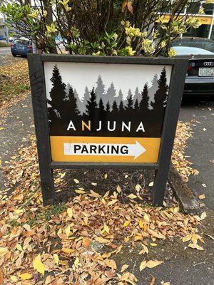 Anjuna Parking Sign