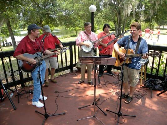 Bluegrass on the dining deck