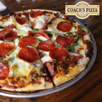 Coach's Pizza features 21 specialty pizzas.