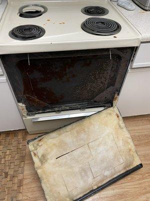 Stove door after almost a year of use