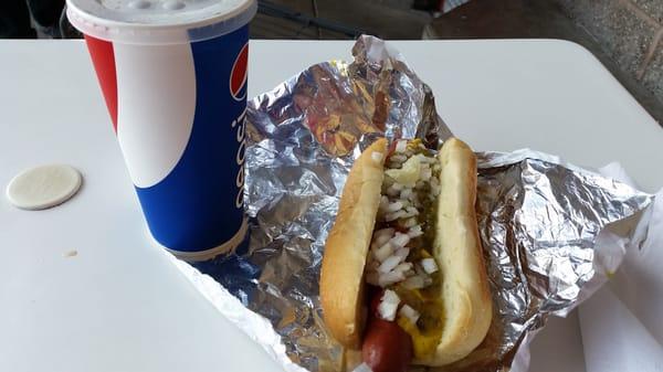 $1.50 hot dog and drink