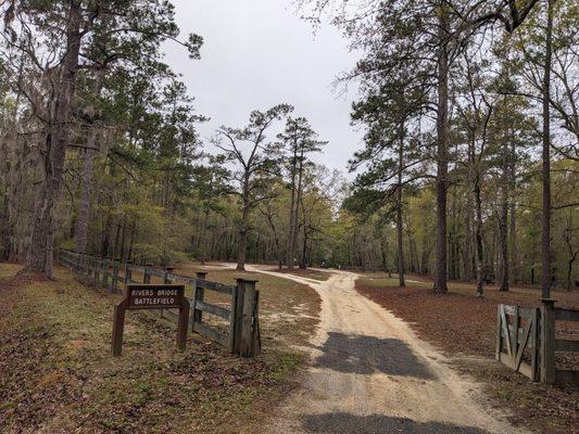 Walking trail at the Rivers Bridge State Historical Site