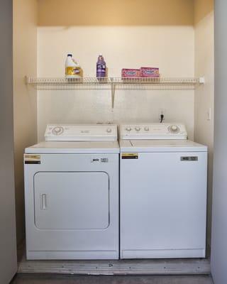 Full size washer Dryer in every home