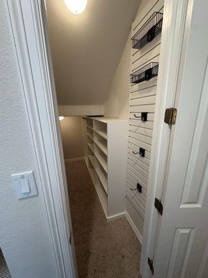 Storage closet built ins