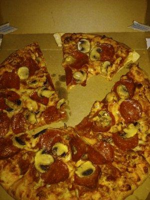 pepperoni and mushroom