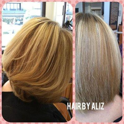 Tape in hair extensions for volume and color