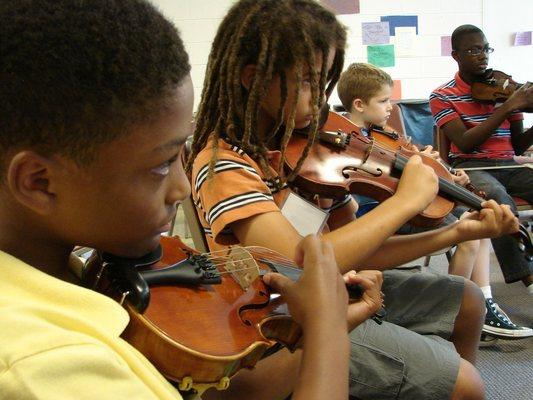 Music for all ages! Violin camp in the summer!