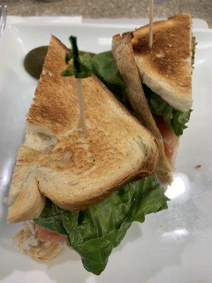 Tuna Salad Sandwich  for lunch , today. It is very yummy  and the staffs so pleasant.