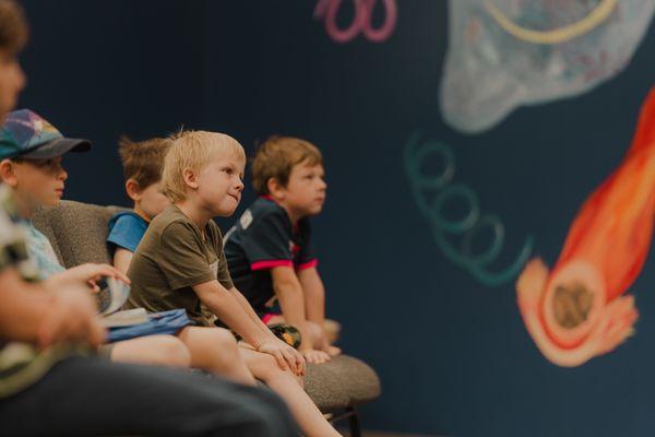 Children during a lesson