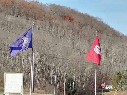 Flags of the Seneca Nation.