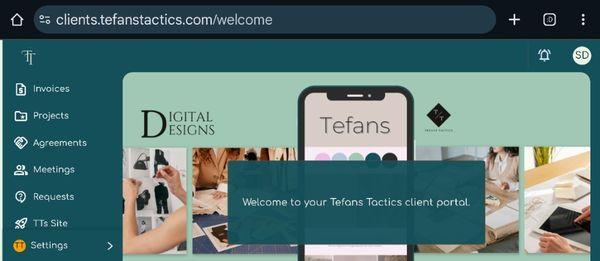 Tefan's Tactics Client Portal to keep all documents, deliverables, and information concise.