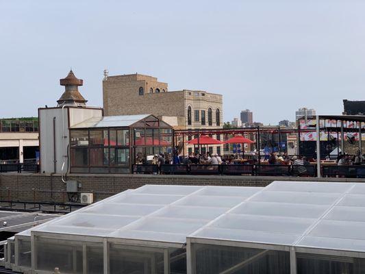 Views of other rooftop bars, prob really cool on game day and nights