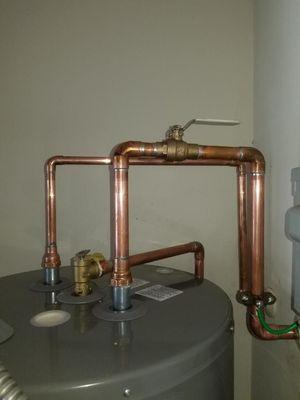 New water heater installation