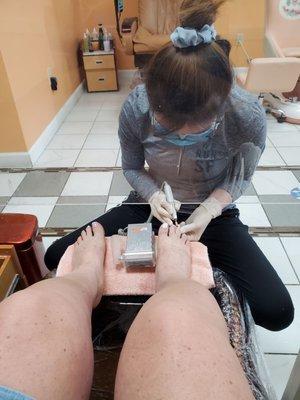 Pedicure and manicure today