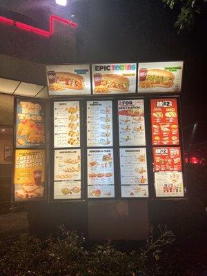 Drive thru menu 9-14-22